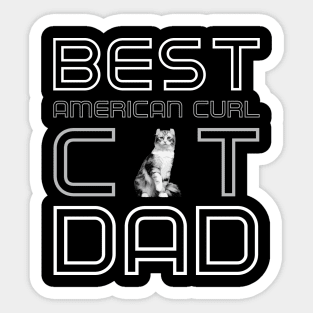 Best American Curl Cat Dad Sticker